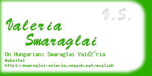 valeria smaraglai business card